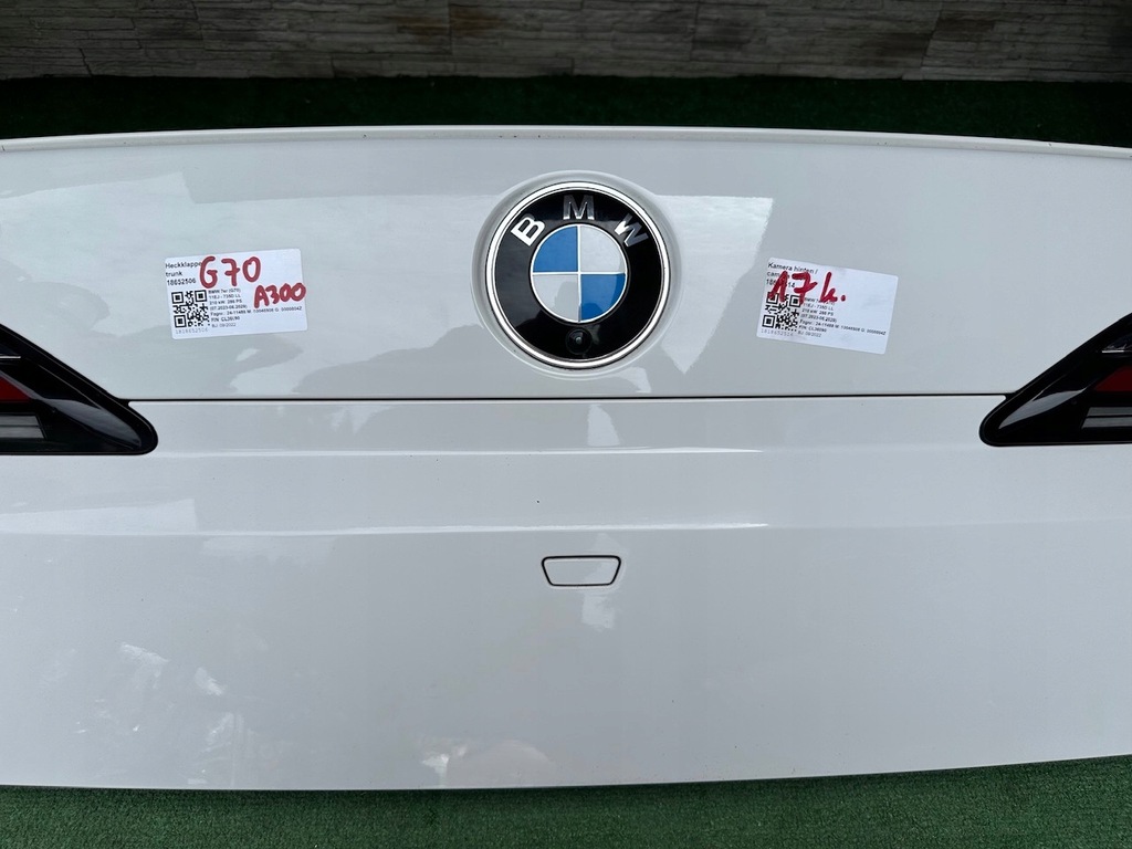 фото №6, Крышка багажника лампы задняя задние бампер задний bmw 7 g70 a300 камера