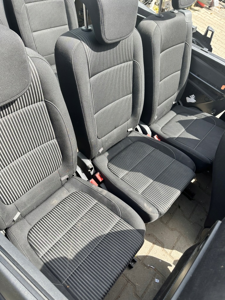 Sharan 7n рестайлинг  сиденья 7 человек 3 ряд обивка ремни комплект подогрев Недорого