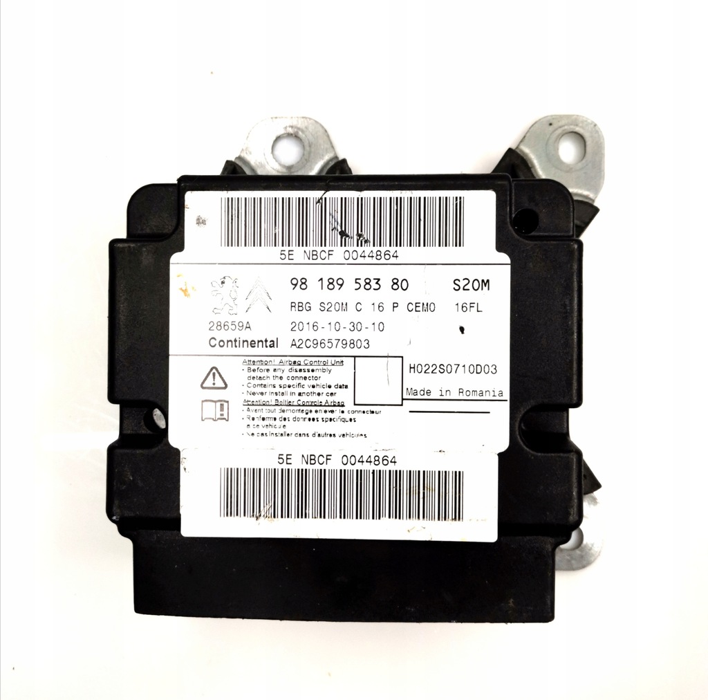 фото №1, Модуль датчик подушка безопасности peugeot 9818958380