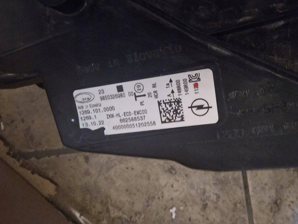 фото №7, Лампа перед передняя opel astra 6 l комплект led 9850326680 9850326980