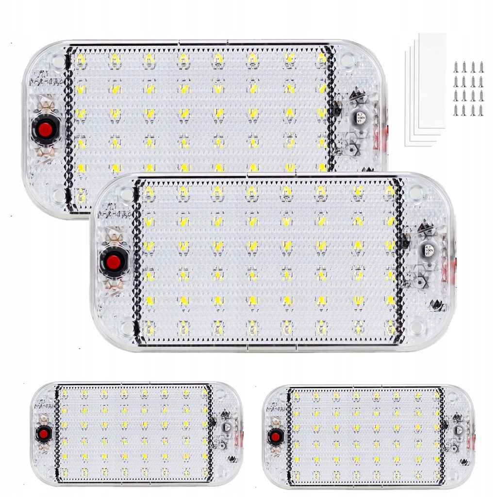 фото №14, Лампа потолочная 48led 12v лампа освещение do rv kamperów прицепа 4szt