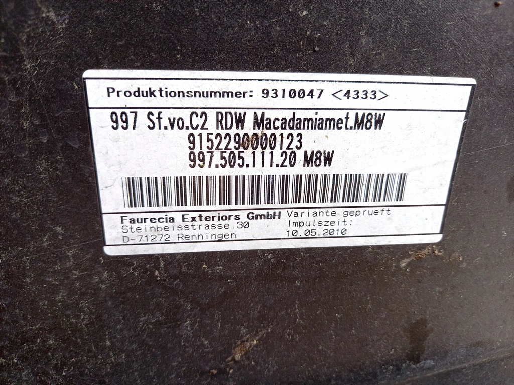 фото №9, Porsche carrera 911 997 бампер передний перед оригинал!