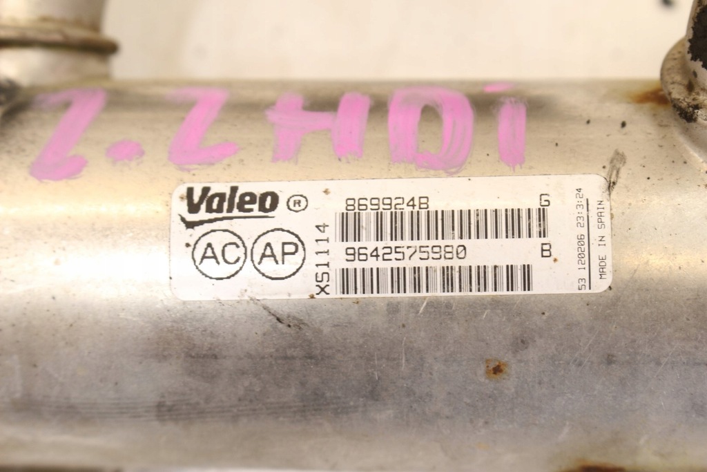 фото №4, Радиатор выхлопных газов клапан egr трубка 9642575980 jumper boxer 2.2 hdi