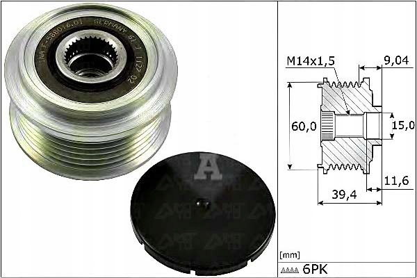 фото №1, Ina шкив генератора toyota aygo 1,0 c1/108