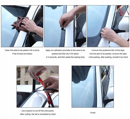 фото №15, Прокладка do скло передньої стрічка молдинг двері 2m