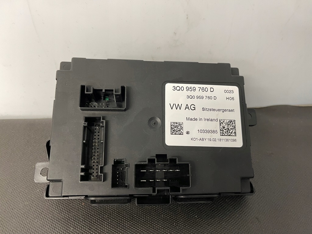 фото №1, Модуль сидіння пам'ять egrocomfort vw passat b8 3q0959760d