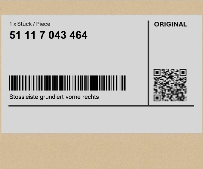 Купить List. zderz. грунтованный. przed. правая bmw 7 e65 e66