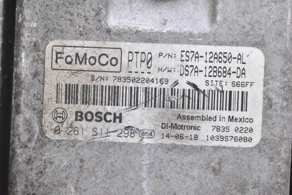 фото №7, Блок управления двигателя es7a-12a650-al ford mondeo mk5 fusion 1.5 ecoboost 160 km