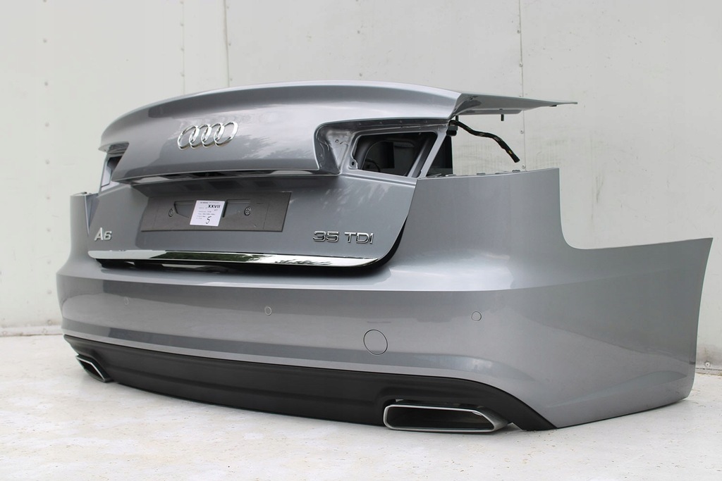 фото №10, Audi a6 sedan задняя бампер задний крышка багажника багажника 4g 4g5 лампы q2q2 lx7p серый