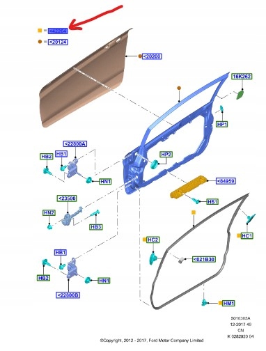 фото №1, Прокладка дверь левых ford fiesta mk7 2009-17