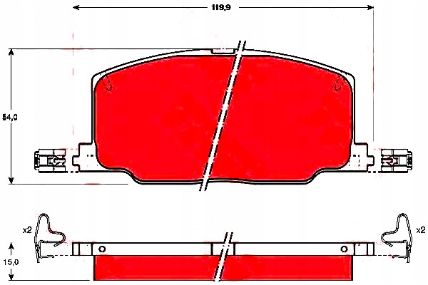 фото №2, Тормозные колодки тормозные lexus es toyota camry carina ii c