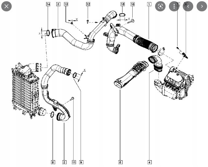 фото №6, Шланг интеркулер r scenic iv 1.6dci 144606343r renault оригинальный номер