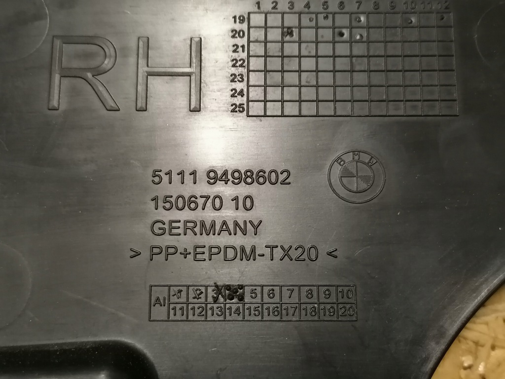 фото №7, Bmw 5 g30 g31 lci напрямна кронштейн протитуманної фари правий перед 51119498602