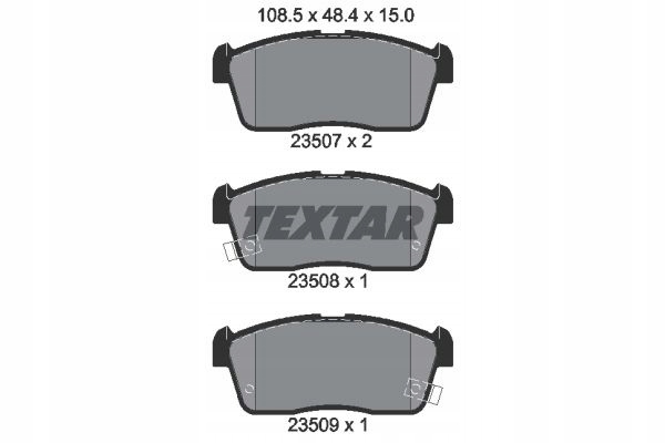 фото №1, Textar 2350701 набор тормозных колодок тормозных, тормоза дисковые