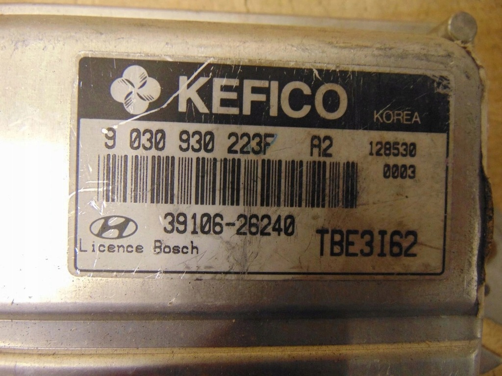 фото №5, Бортовий комп'ютер двигуна hyundai getz 1.6 39106-26240