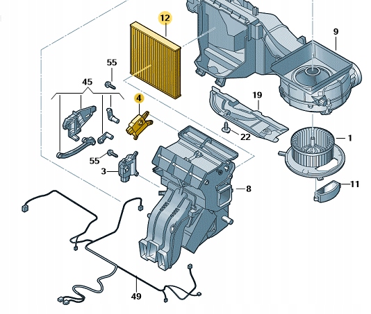 фото №7, Оригінальний номер vag двигун обігрівача vw golf 13-