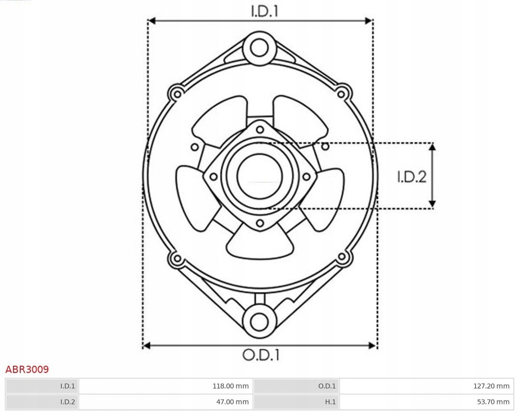 фото №4, Кронштейн, фланець привідний генератора as-pl abr3009