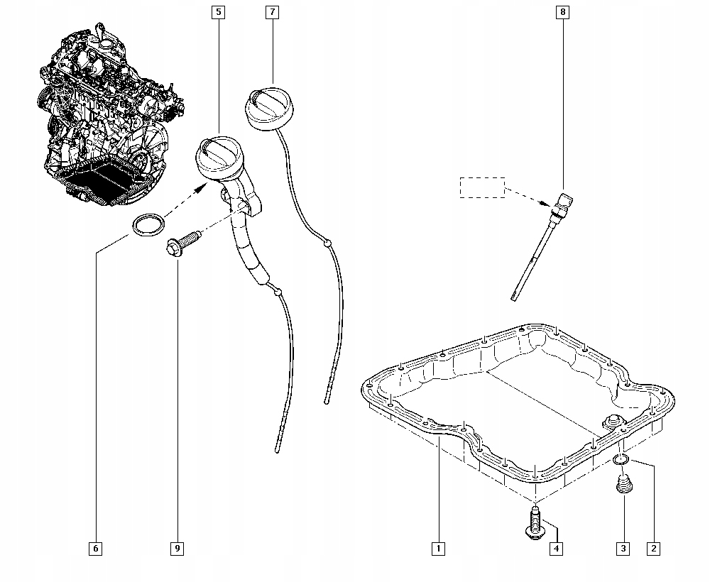 фото №2, Щуп оливи r 2.0dci з kor. 60cm ren 8201001868