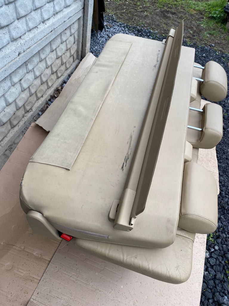 фото №7, Vw t5 t6 multivan сиденье заднее сиденье кровать раскладная задняя 3 ряд кожа beż шторка
