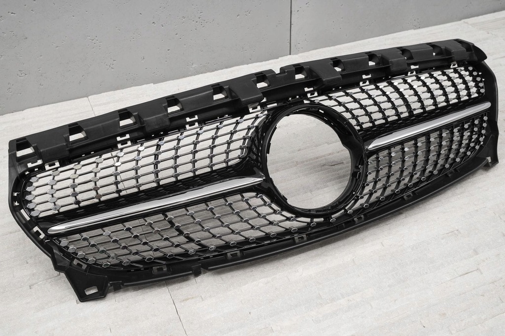 фото №6, Mercedes cla w117 2017-2019 po faceliftingu решітка радіатора diamond чорний