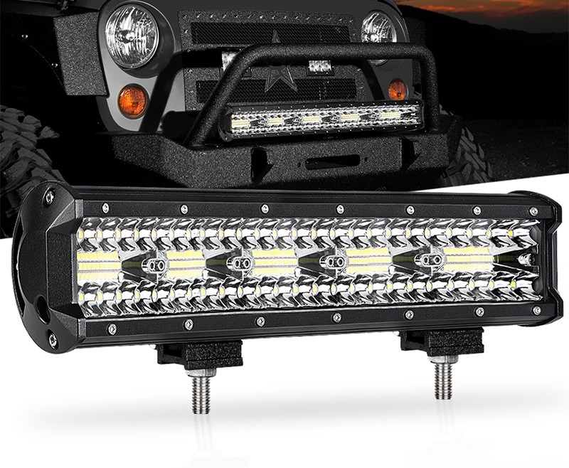 фото №3, Лампа робоча протитуманна фара dalekosiężna прожектор 12v 24v 100x led cree 300w 37cm