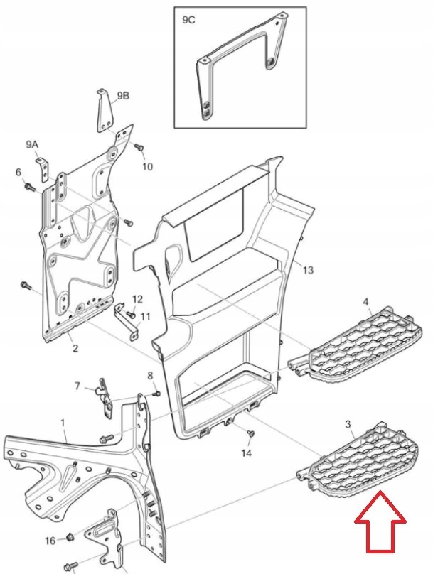 фото №2, Підніжка нижній накладка поріг scania l p g r s 2017-
