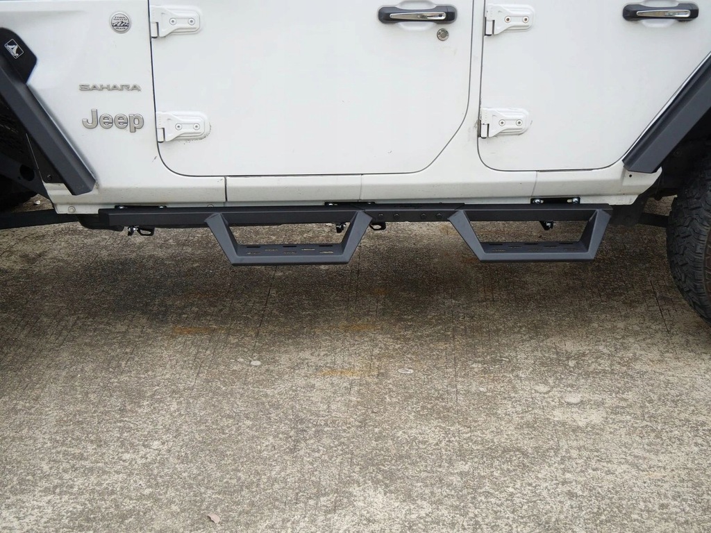 фото №13, Прочные пороги боковой – off-road – набор jeep wrangler jl 2018-2024