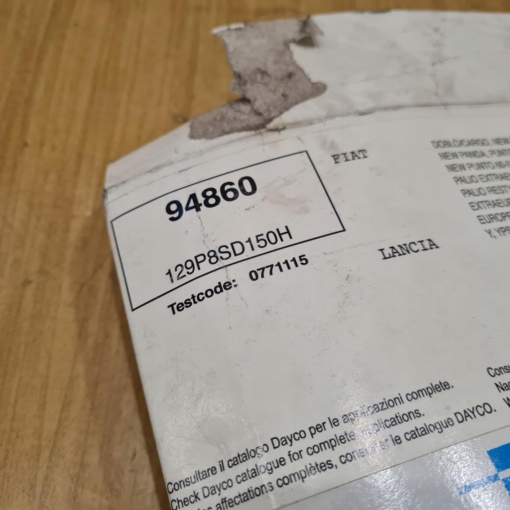 фото №5, Fiat palio punto panda 1.2 ремінь розподільного валу dayco 129p8sd150h