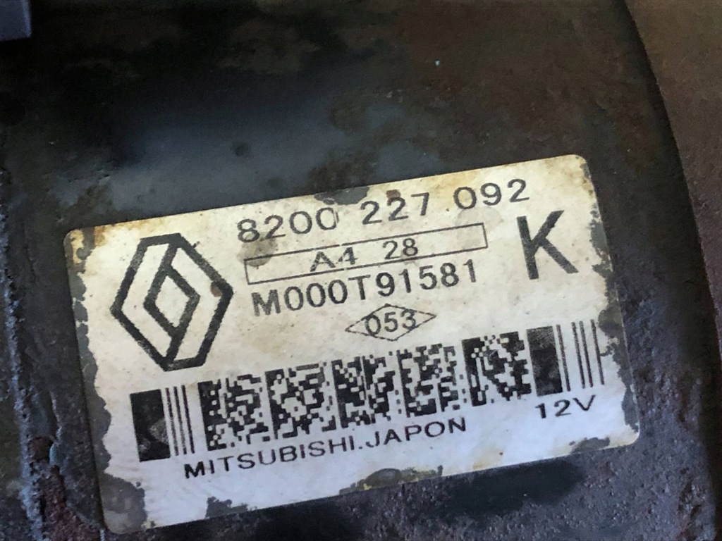 Renault kangoo 1 рестайлінг  05r 1.5 dci 80km стартер 8200227092 Недорого