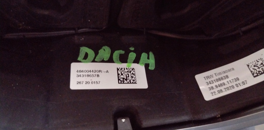 фото №12, Воздуховод кожаный dacia sandero iii stepway 484004420r состояние jak новый