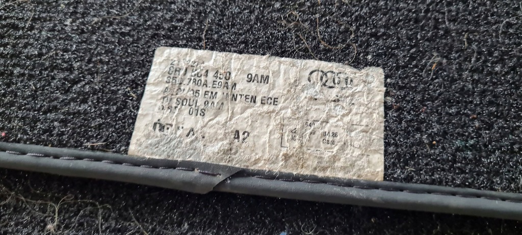 фото №9, Q5 8r килимок килимки задня задні лівий правий 2x