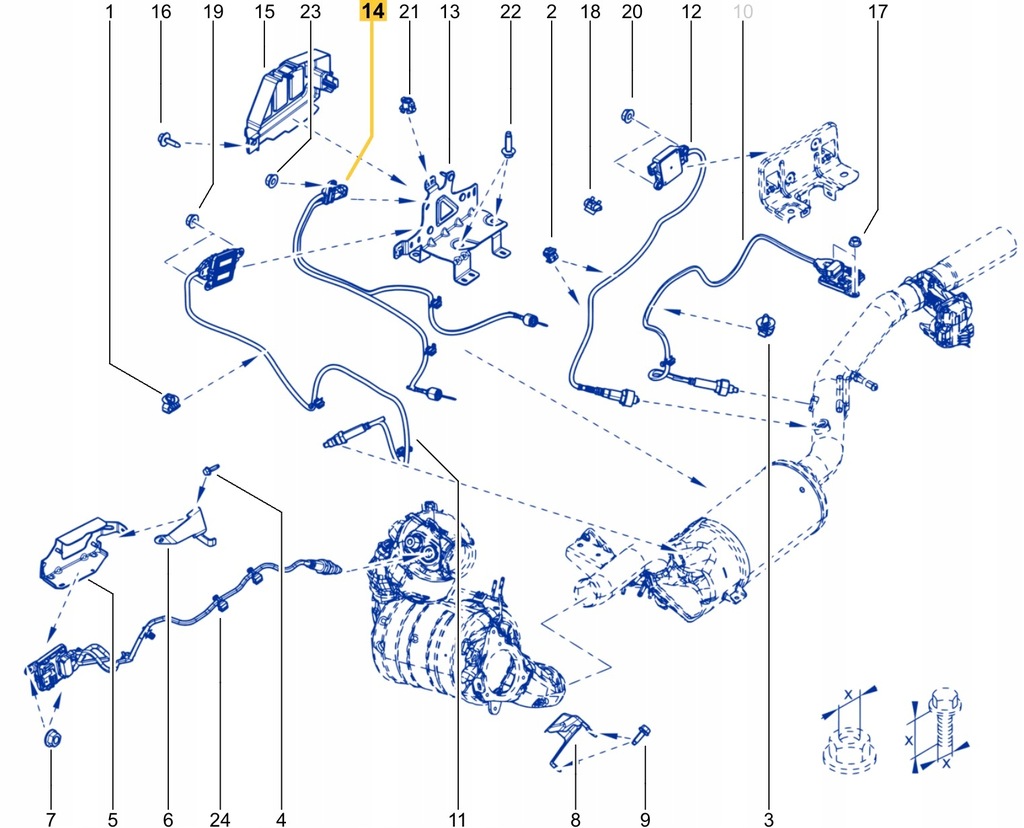 фото №10, Датчик температуры выхлопных газов renault trafic iii lift iv nissan nv300 2.0 dci