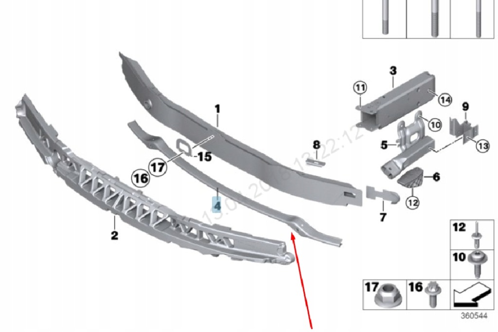 фото №8, Bmw 3 gt f34 нижний бампер передний бампер передний 51117294912 7294912