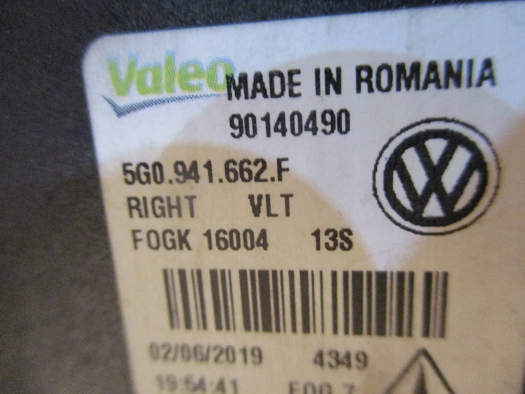 фото №7, Протитуманна фара правий vw golf vii lift