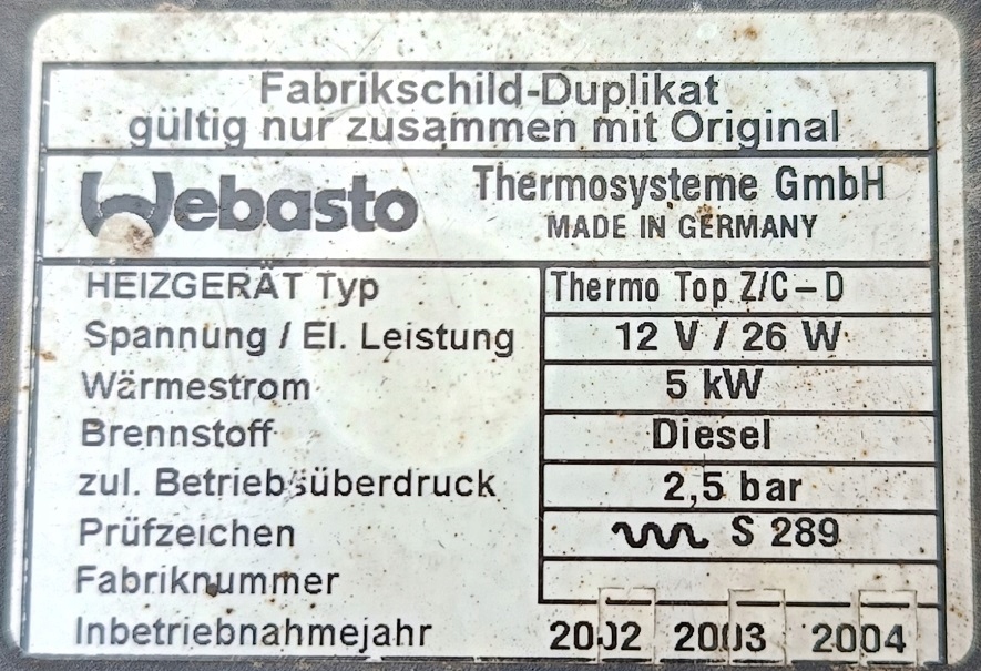 фото №2, Mazda mpv ii 02 r webasto обогреватель стояночный