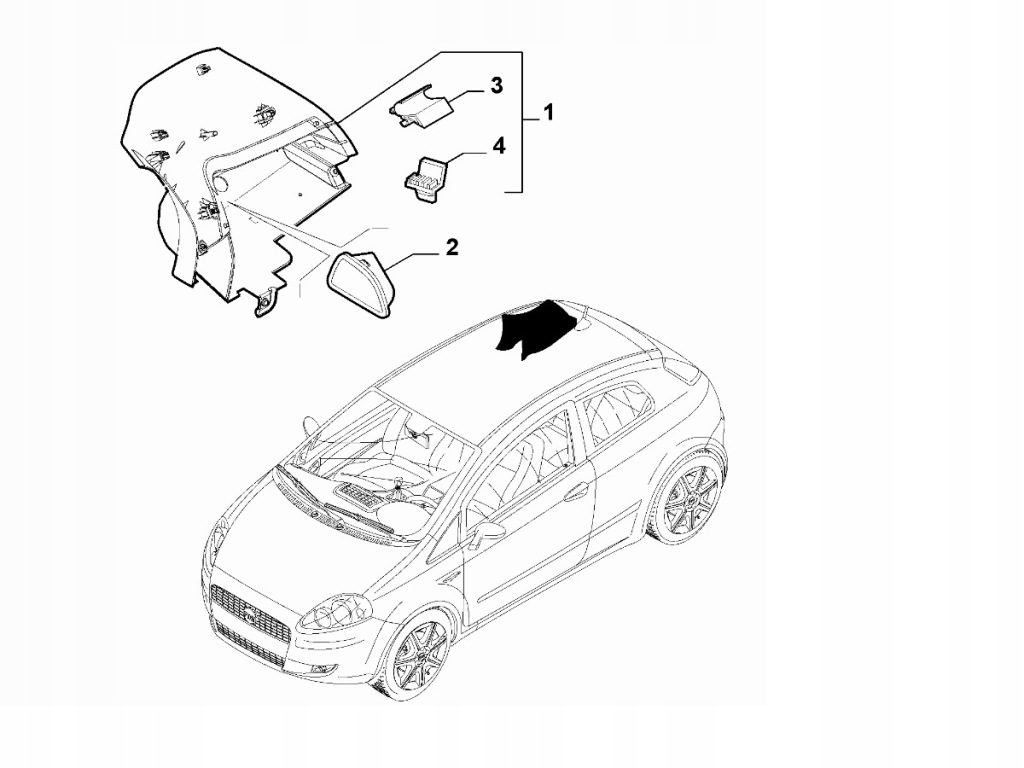 фото №1, Обшивка стійка c нижня частина fiat grande punto 5d