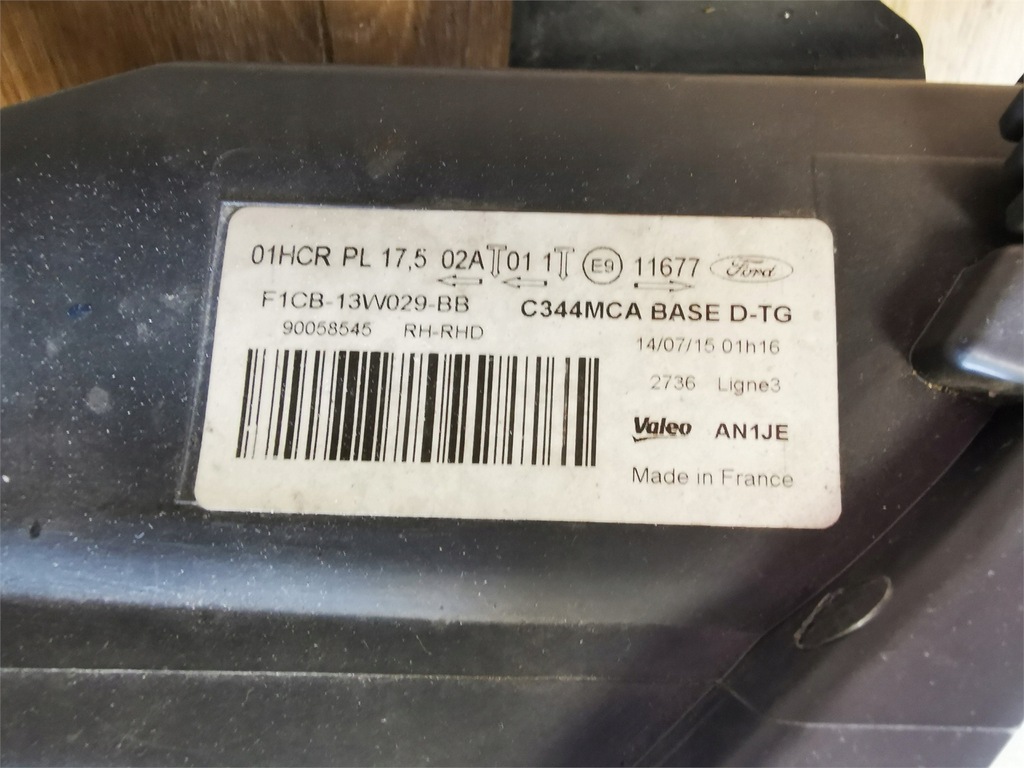 фото №7, Ford c-max mk2 grand c-max lift 14-19 лампа права перед f1cb-13w029-bb uk