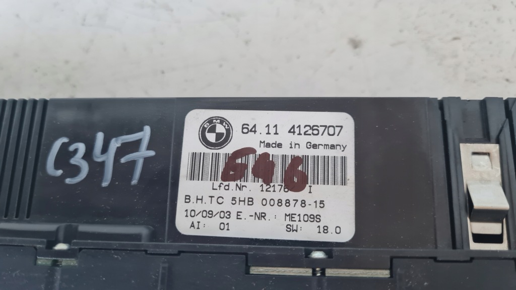 Панель обдув bmw e 46 hella 5hb007738-04/ 5hb00878-15 европа Оригинал
