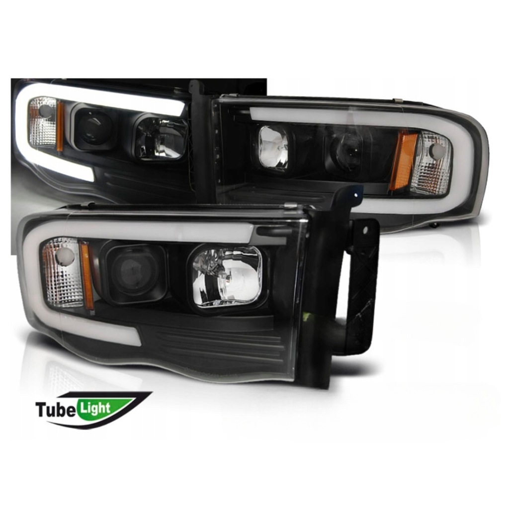 Купить Фары dodge ram 02-06r led трубка  ходовие огни  черный