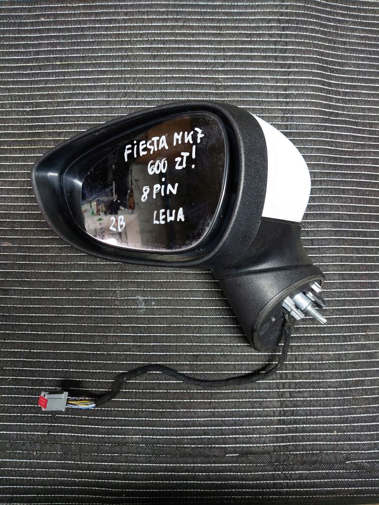 фото №1, Дзеркало ліва 8 pin ford fiesta mk7 europa білий