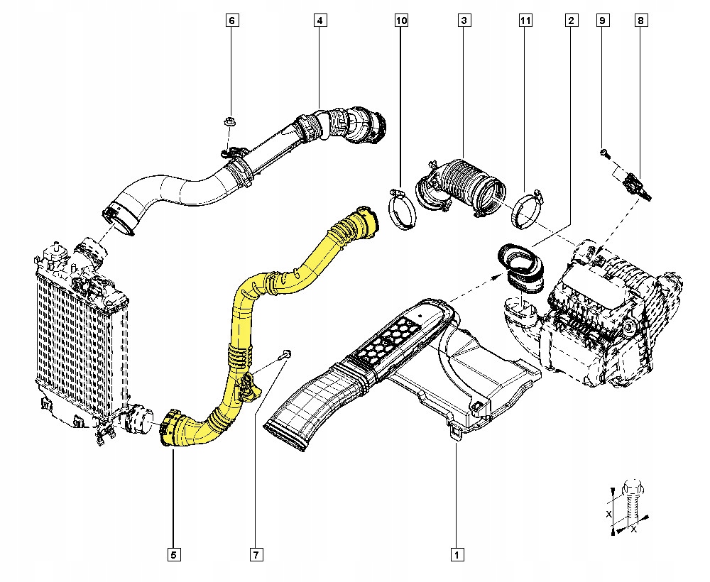 фото №2, Turbo труба wąż renault talisman 1.5 144602443r