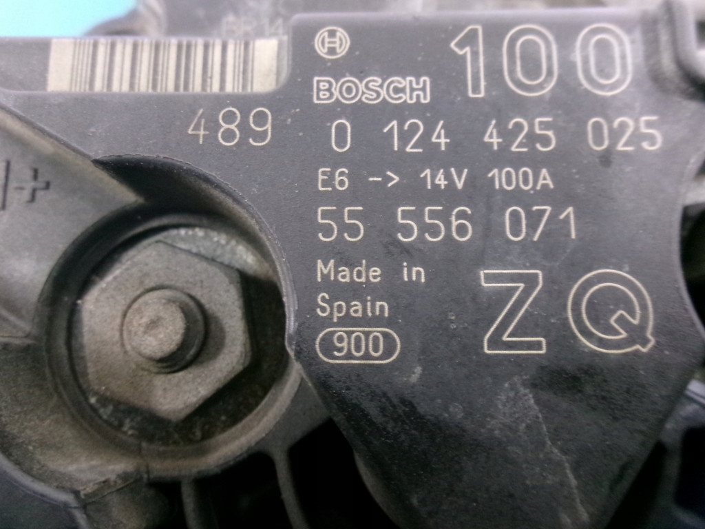 Opel astra h 1.8 генератор 55556071zq bosch 0124425025 перевірений в Україні