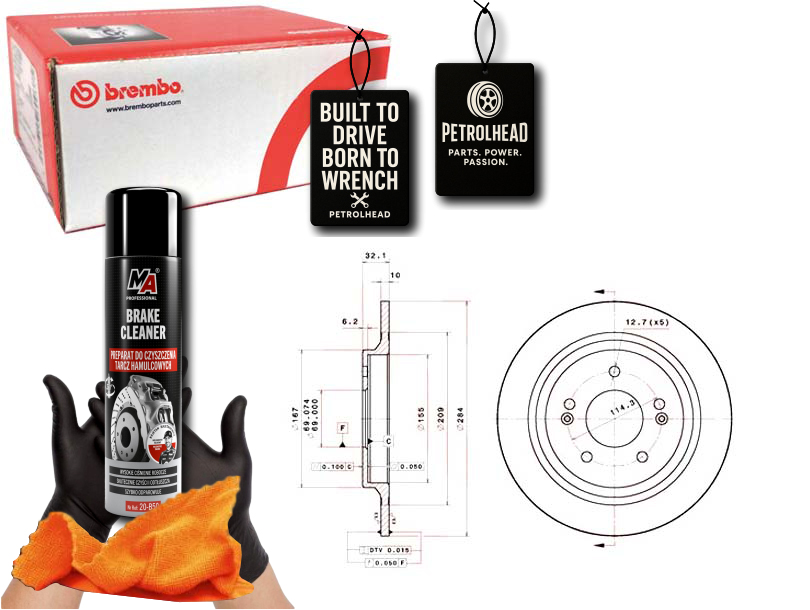 фото №1, Гальмівні диски гальмівні 2szt. задня hyundai kona kia seltos 1. #petrolhead pro+ kit2