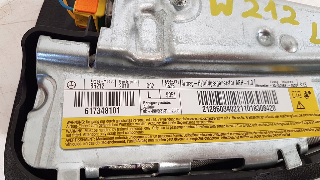 фото №7, Mercedes w212 подушка безопасности подушка сиденье левая