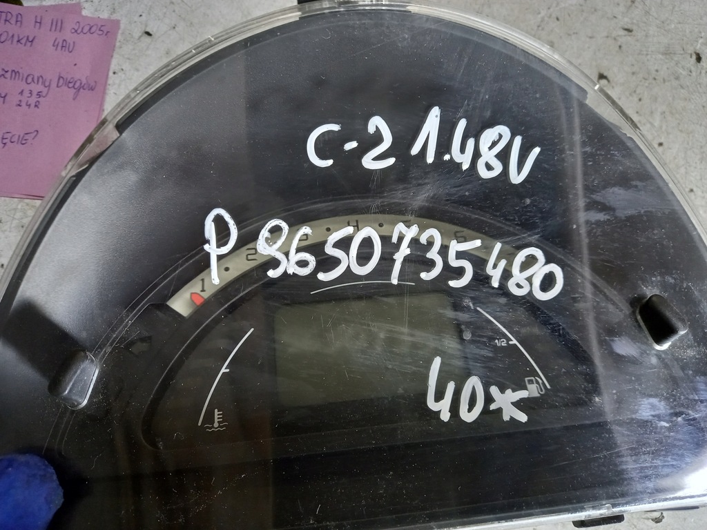 фото №5, Лічильник obrotomierz citroen c2 1.4 8v p9650735480