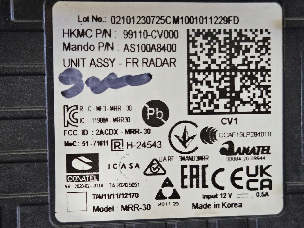 фото №10, Датчик датчик радар distronic kia ev6 ev 6 99110 cv000 / 99110cv000