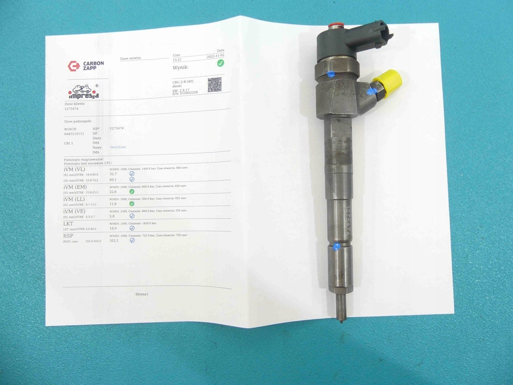 фото №1, Test форсунка alfa romeo 156 0445110111 1.9 jtd