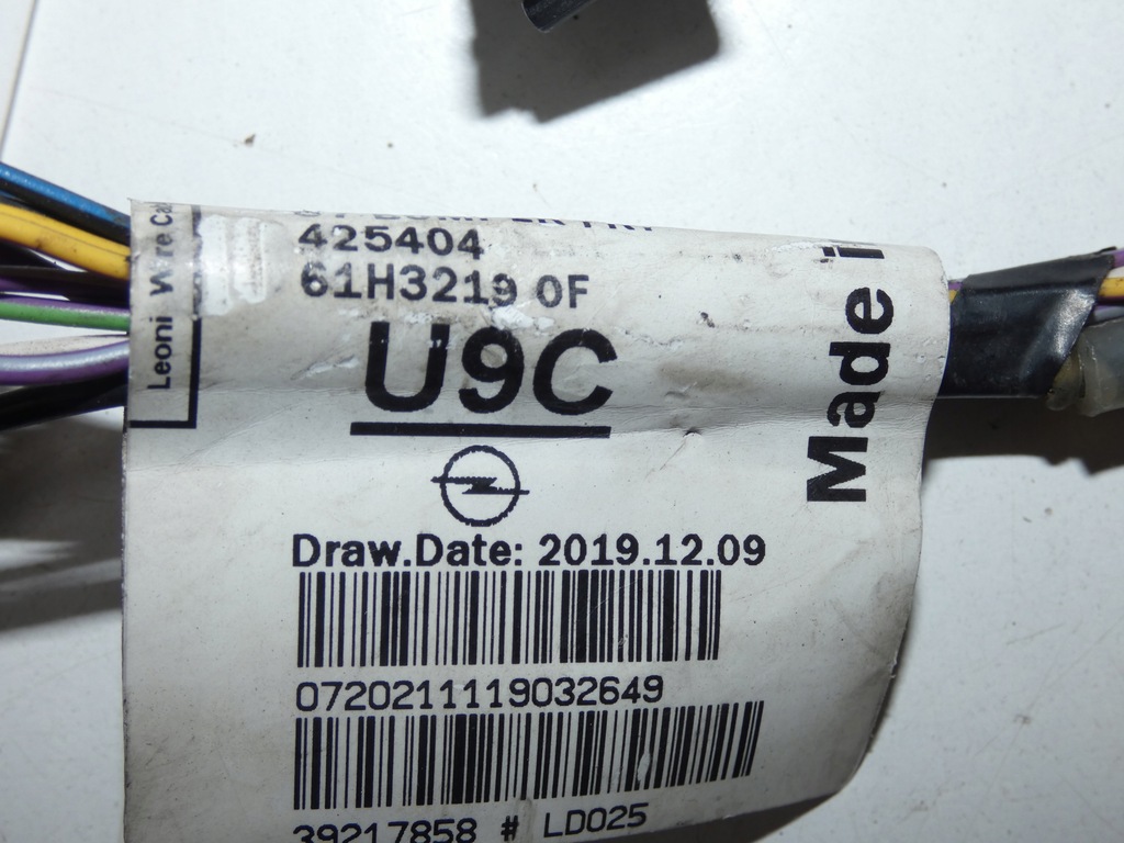 фото №9, Джгут електропроводка бампера opel astra v k lift