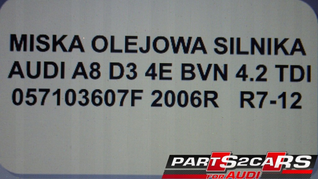 Поддон масляная двигателя 4.2 tdi bvn a8 d3 057103607f в Украине