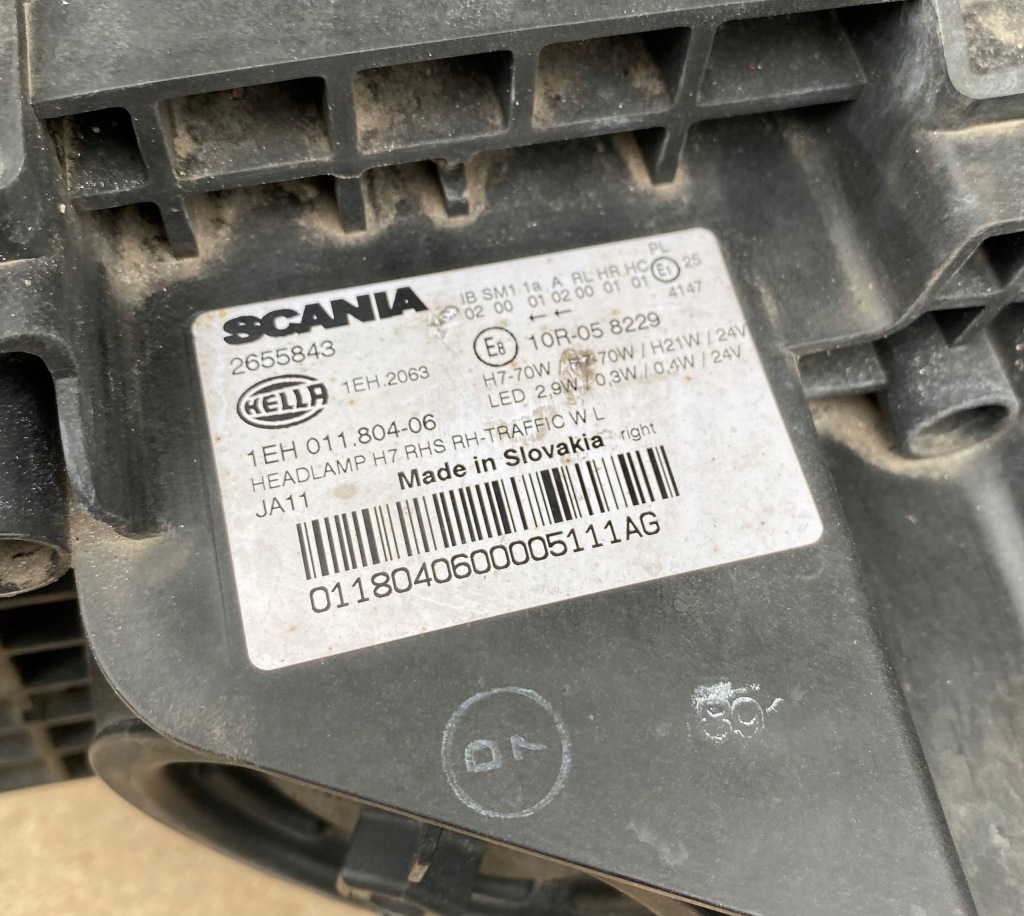 фото №3, Лампа h7 rh scania r s ngt 2655843